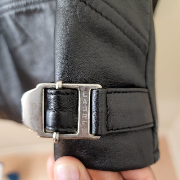 Vintage Lauren Ralph Lauren Leather Jacket Small - Picture 12 of 16